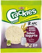 CAÇAROLA Crackies de Arroz Integral Sabor Iogurte com Chocolate Branco