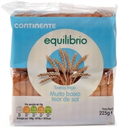 CONTINENTE EQUILÍBRIO Tostas Trigo muito baixo teor em sal