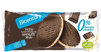 BICENTURY Tortitas de arroz integral con chocolate negro