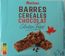 AUCHAN BARRES DE CÉRÉALES CHOCOLAT GLUTEN FREE