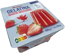 AUCHAN Gelatina sabor Morango 0% Açúcares
