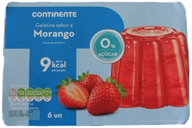 CONTINENTE Gelatina sabor a morango 0% açucar