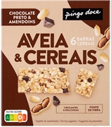 PINGO DOCE AVEIA & CEREAIS CHOCOLATE PRETO & AMENDOINS