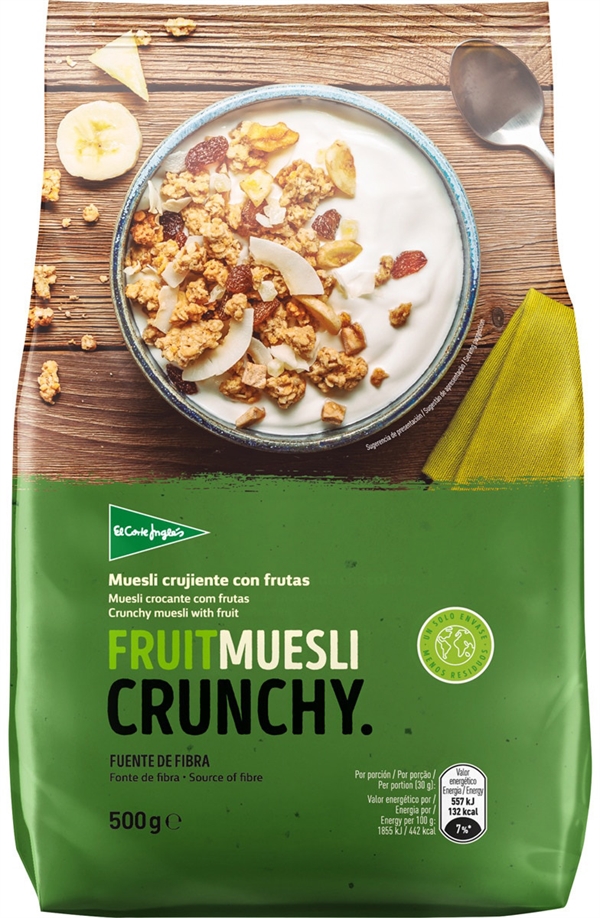 EL CORTE INGLES MUESLI CROCANTE COM FRUTAS análise e opinião DECO